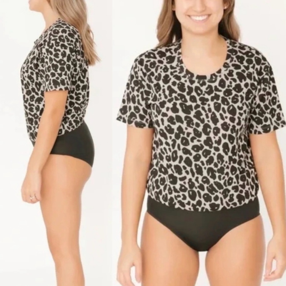 Smash + Tess - The T-Shirt Bodysuit Lexi Leopard - Small